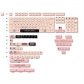 Pink Plastic 104+38 MDA profile Keycap Set PBT DYE Sublimation for Mechanical Gaming Keyboard